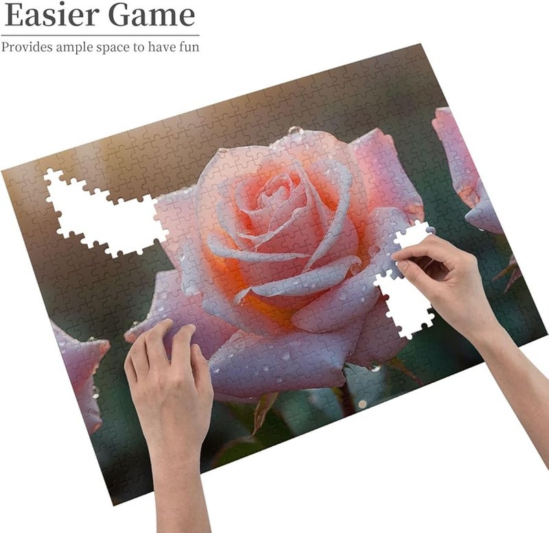 لغز الورود المزهرة 500 قطعة للكبار ديكور المنزل 20.4 × 15 بوصة - Image 3